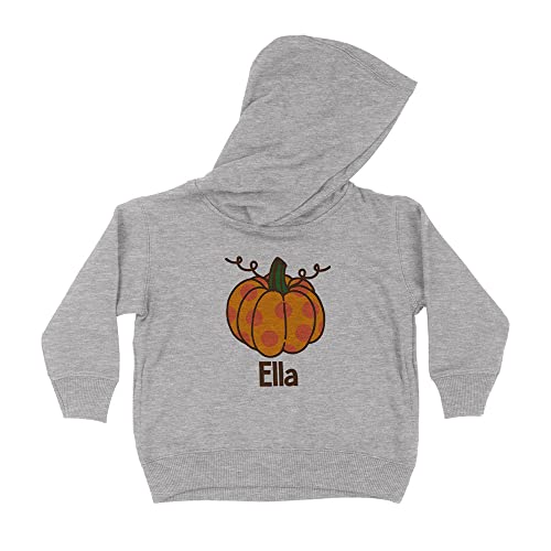 Pumpkin Ella Kids Hoodie Sweatshirt Toddler 4T Heather Grey