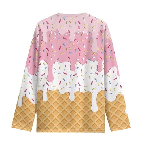 Image of Girls Basic Tee Shirts Outdoor Long Sleeve Shirt Winter Clothes Size 3-16 Top Fall Clothes Gift for Holiday