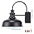 LEONLITE Outdoor Gooseneck Barn Light with GFCI Outlet, Dusk to Dawn, 11 Inch Farmhouse Exterior Wall Sconce, E26 Base, Black Wall Lantern for Porch, Entryway, Garage, Patio, UL Listed
