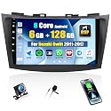 CAMECHO 6+128G 8-Kern Android 15 Autoradio für Suzuki Swift 2011-2017 mit Rückfahrkamera, 9 Zoll Wireless Carplay Bluetooth Radio mit Android Auto WiFi GPS FM/RDS DSP Mirror Link mit HD Touchscreen