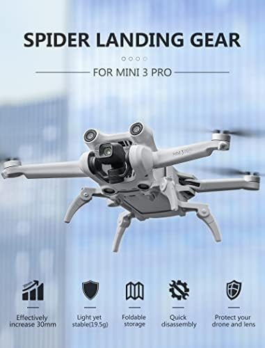 Sekepingo DJI Mini 3 Pro Landing Gear Legs,3cm Height Safe Landing Leg for DJI Mini 3 Pro Drone Accessories,Grey