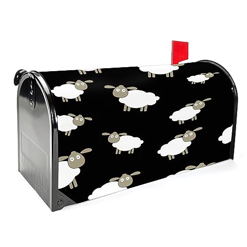 Cute Sheep Mailbox Covers Magnetic White Sheep Mailbox Cover Wraps Post Letter Box Covers Waterproof Mailbox Decor Mailbox Wraps for Garden Decorations Outdoor 25.5