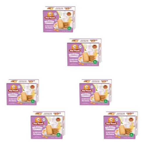 Image of Mid Break Atta Biscuits - 600gm (Pack Of 6) | 100% Wheat Biscuits With No Added Sugar | Atta Biscuit For Healthy Tea Snacking | Premium Handmade Cookies | Eggless & Vegetarian