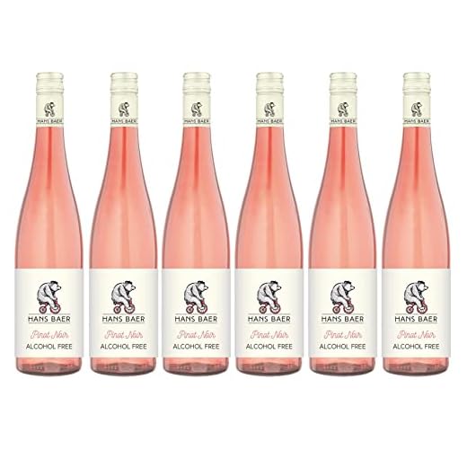 Hans Baer - Pinot Noir désalcoolisé - Vin rosé sans alcool (6 x 0,75 L)