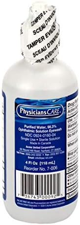 PhysiciansCare Eye Wash Solution, 4 Ounce Bottle