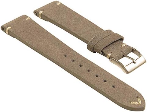 StrapsCoHand-Stitched Suede Leather Quick Release Watch Band Strap - Choose Your Color/Length - 18mm 19mm 20mm 21mm 22mm 24mm