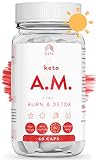 ☀️ INICIA, MEJORA Y ACELERA KETO POR 45 DIAS (A.M.) - Ya sea que ya estés en una dieta cetogénica, recién comenzando o hayas recaído con carbohidratos, el Keto AM puede ayudarte a aumentar tus niveles de keto para aumentar la actividad quema grasa mientras te ayuda a controlar el apetito, proporcionando un suplemento keto ideal para mujeres y hombres. Kit Completo de Cápsulas + Libro de Recetas + Guías Keto + Acceso Expertos