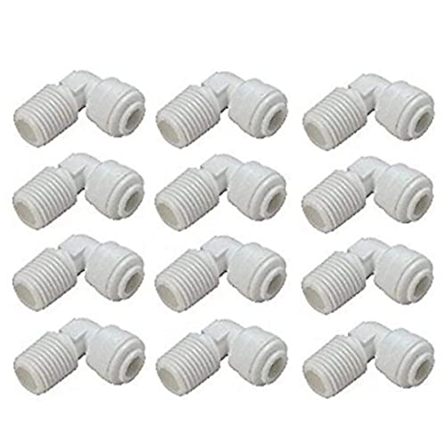 Image of CAPITAL 1 /4 Inch RO Elbow Connector Pack of 12 | RO Water Purifier Spare Parts | Quick Fit Threaded Connectors for RO System, Water Filter, Solid Filter Cartridge, Domestic RO