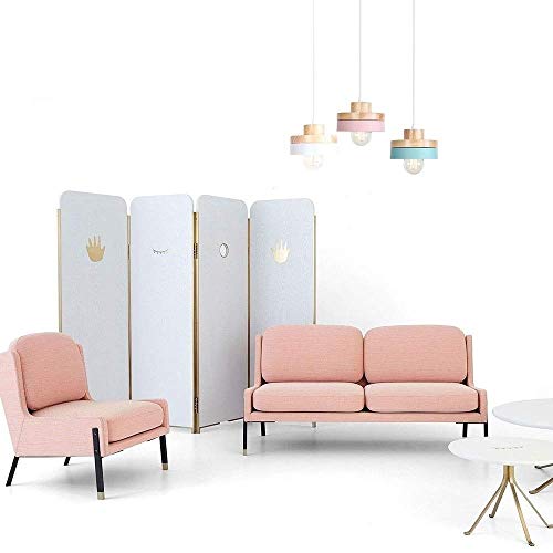 Zzyjyalg European Simple Creative Macaron Children's Room Iron Art Chandelier Decoration Restaurant Hotel Cafe Living Room Aisle Corridor Ceiling Pendant Lamp E27 Hanging Light (Color : White) #TOP2