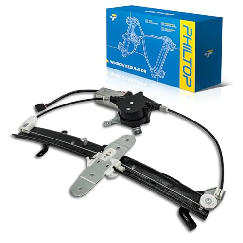 Image of PHILTOP Rear Left Driver Side Power Window Regulator and Motor Assembly Compatible with 2003-2007 Town Car 4.6L 1998-2002 2008-2011 Town Car Replaces 741-688,2 Pins