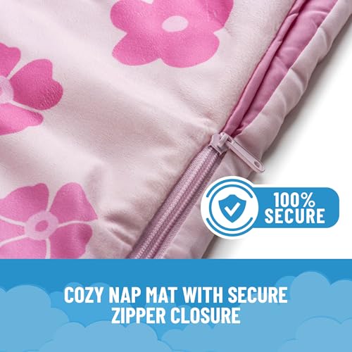 Image of Jay Franco Kids Slumber Bag and Pillow - 54 x 27 Inch Comfy Indoor Sleeping Bag for School and Sleepovers, 2 Piece Set, Pink - Princess