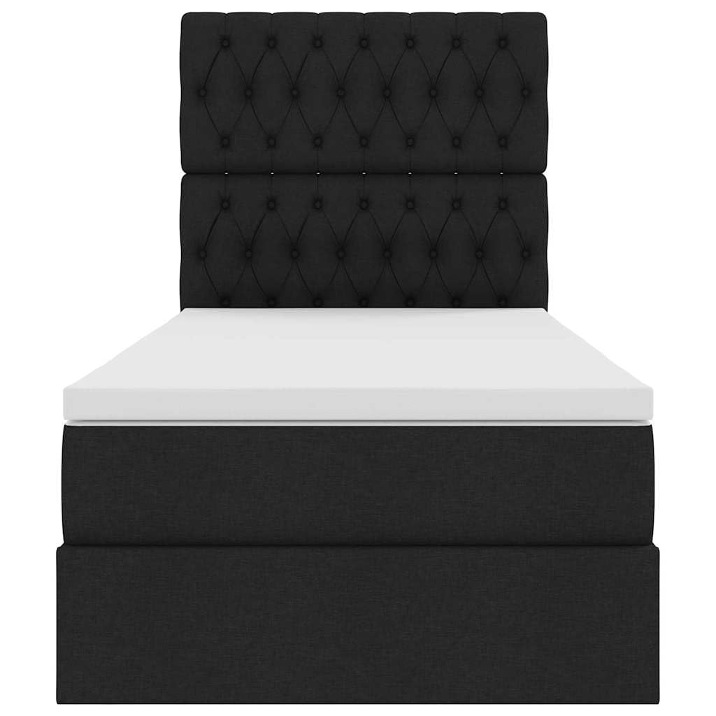 Elegante ecopelle nera con contenitore idraulico 67.11 Nero 90x200 cm