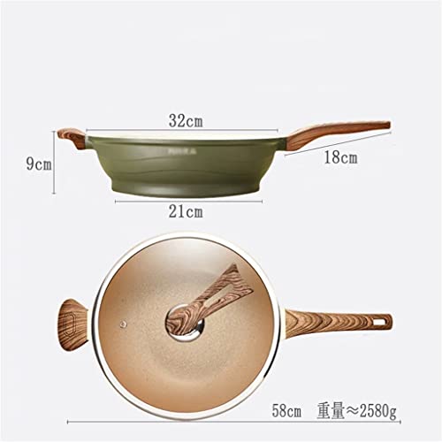 Wok con tapa y mango desmontable de aluminio miniatura 2