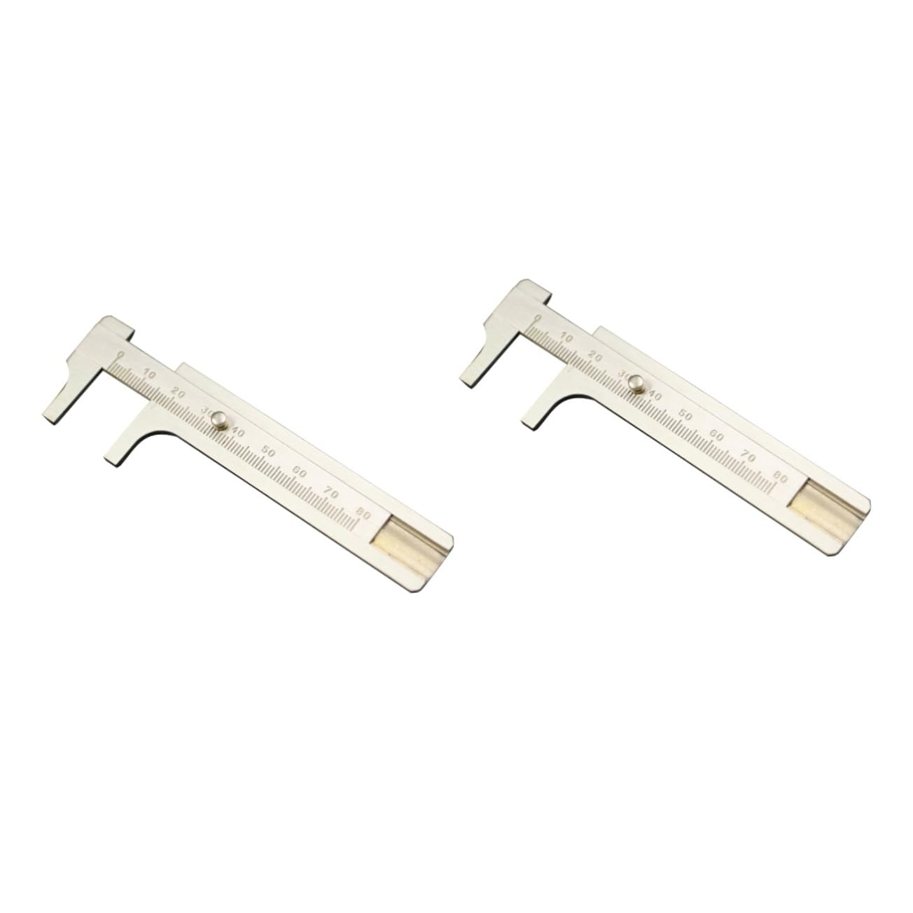 Baluue2pcs mini ruler vernier caliper measuring calipers caliper tool vernier gauge micrometer pocket cursor