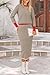 PRETTYGARDEN 2 Piece Skirts Sets For Women Fall Fashion 2025 Striped Sweater Dress Knit Lounge Travel Outfits Winter Clothing (Beige Stripe,Small)