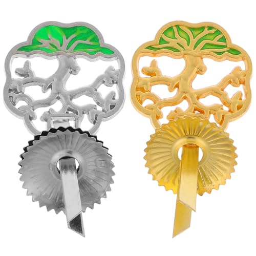 IWOWHERO 12 St Metallringdrag med Vintage Dekorativa Skåphandtag för Robusta Skåpknoppar för Trälock och Minnesskrin Guldfärgade och Silverfärgade Eleganta Möbelbeslag