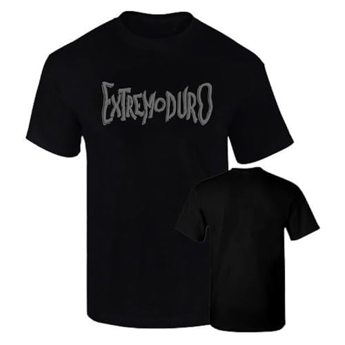 Camiseta Negra Extremoduro Rock Español Roberto Iniesta impresión en Gris Algodón Calidad 190grs (M)