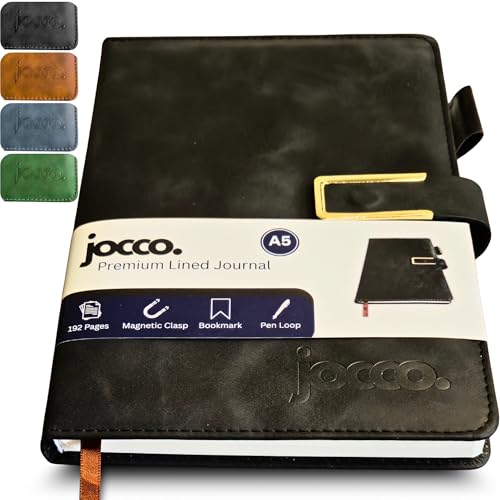 Jocco A5 Premium Lined Notebook Onyx Black