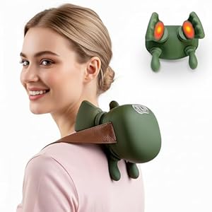 Massagegerät,Rückenmassageg... Massagemeister,Hand Shoulder and Neck Massagers,3 Massagestufen 2 Temperaturstufen,Neckmassager Shiatsu Massagegerät für Rücken Schulter,Geschenke für Papa Mama