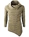 H2H Mens Buckle Zipper Slim Hoodie Cotton Solid Pullover Beige US XL/Asia XXL (KMTTL046)