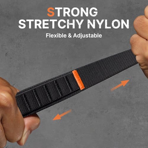 Image of Bandletic Compatible with Garmin Fenix 5x Watch Band - 26mm Quick Fit Soft Sport Bands with G-Hook for Fenix 8 51mm /7X 6X Pro /5X Plus /Instinct 2X Solar /Enduro /Quatix /Tactix /Epix Pro2 /D2 Bravo /Descent