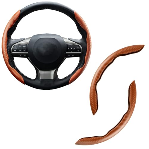 Fundas de Volante para Coche,Compatible para DS DS3 DS4 DS5 DS5LS DS6 DS7 DS9,Funda Protectora de Volante,E-Orange