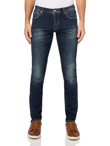 Armani Exchange Men's Dark Whisker Wash Skinny Jeans