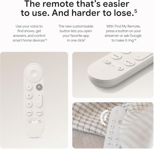 Google TV Streamer 4K – ontspannen entertainment door snelle streaming en afstandsbediening met spraakzoeken – films, series, live-uitzendingen en Netflix in 4K HDR – 32 GB opslagruimte – Porselein - Afbeelding 3