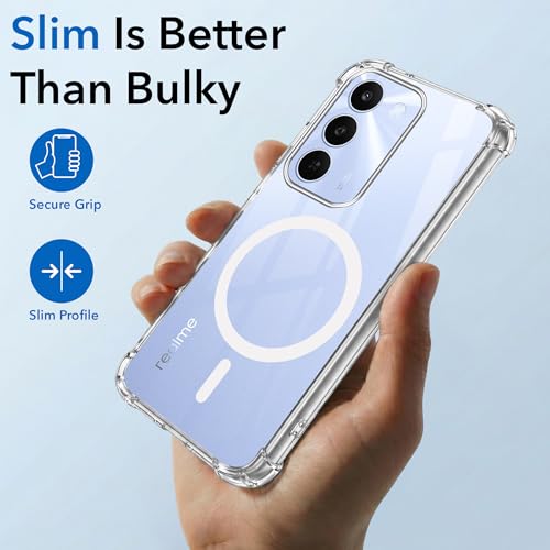Image of Jkobi Shockproof Crystal-Clear Back Cover for Realme C83 5G (Magsafe Wireless Support | Drop & Camera Protection | Hard Polycarbonate)