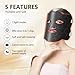 Red Light for Face, 7 Color LED Light with 4-in-1 Chip, Light for Home and Travel Use
