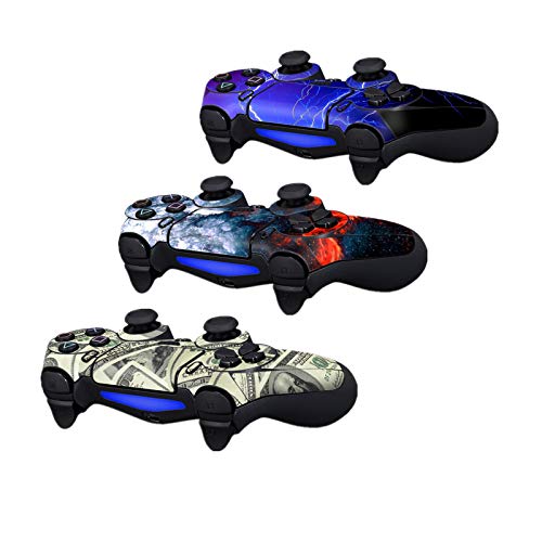 Image of Skin for Ps4 Controller, 3pcs Whole Body Vinyl Decal Cover Sticker for PlayStation 4 Controller (PS4 Controller #2)