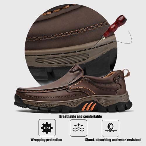 Mens Loafers Casual Slip On, Work Slip On Shoes for Men, Leather Slip-on Loafers, Waterproof and Breathable2