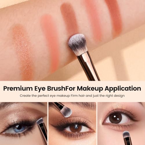 MAANGE 7 PCS Makeup Brush Set, Double-ended Make Up Brushes Kabuki Contour Brush for Liquid Powder Foundation Concealer Blending Blush (Coffee) - Image 6