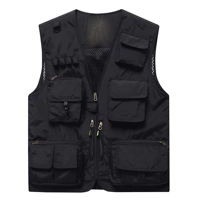 Chaleco delgado de verano con múltiples bolsillos funcional para hombre 6