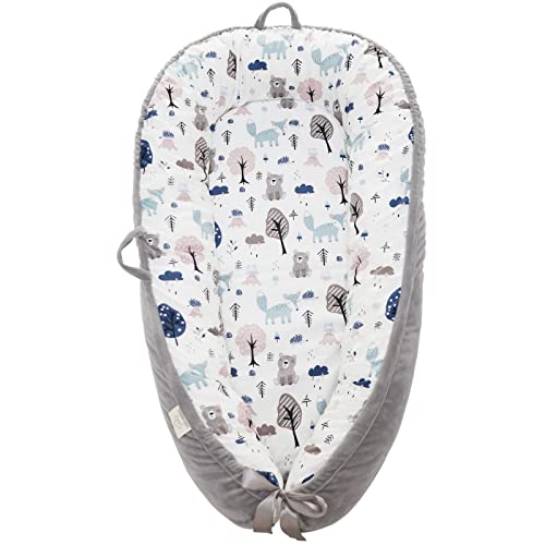 Image of Junoon Baby Lounger 100% Soft Breathable Newborn Lounger for 0-12 Months, Soft Infant Lounger Floor Seat for Lounger, Baby Must Have Essentials Baby Registry Search