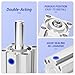 SDA32X10 Thin Air Cylinder, 32mm Bore x 10mm Stroke Dual Action Aluminum Alloy, 1/8 Port Small Pneumatic Cylinder for Industrial Automation