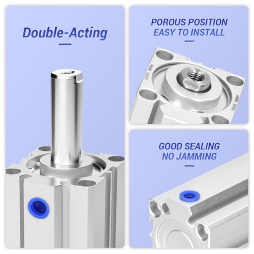 Cylindre pneumatique SDA50X80 compact double action 50x80mm - 8