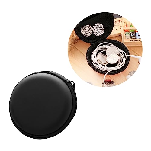 Headphones Case Zipper Cord Organizer Bag for Earbuds USB Cable Memory Cards Ball Shape Portable Coin Purse Mini Pouch