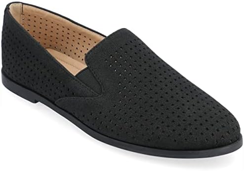 Journee Collection Womens Lucie Tru Comfort Foam Slip On Almond Toe Loafer Flats Black 12 Medium Womens US | Image 6