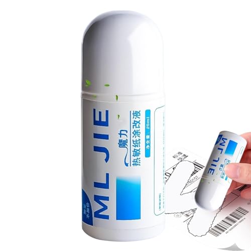 感熱紙修正液 - ポータブル保護修正液 | マーキング形状 プライバシー保護液 | 盗難防止ペーパー修正用品 身元確認 銀行取引明細書 配送用