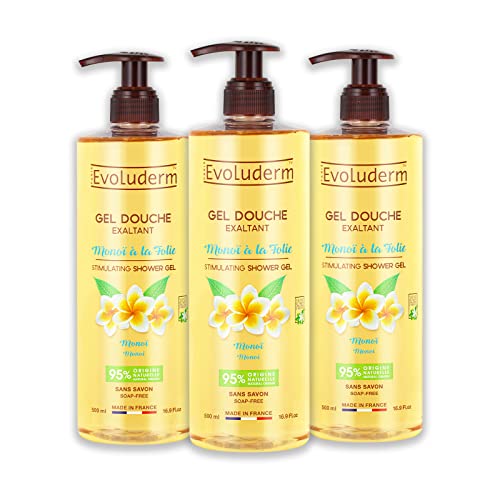 Gel douche Monoï naturel EVOLUDERM hydratation et parfum exotique estival