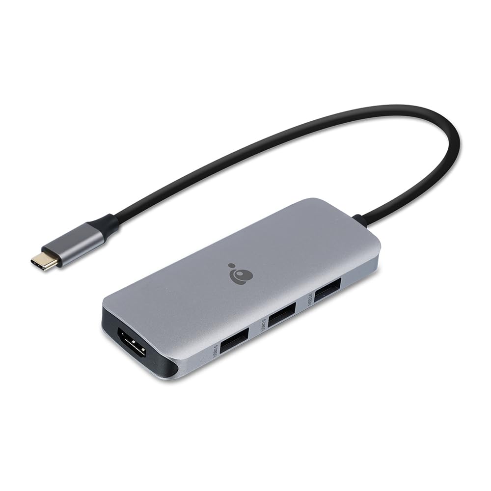 IOGEAR USB-C 6-in-1 Travel Dock 8K Single Monitor Nano Dock Pro Up to 4K in Dual Display Mode, Dual Monitors Thunderbolt 3 4 Compatible for Laptop