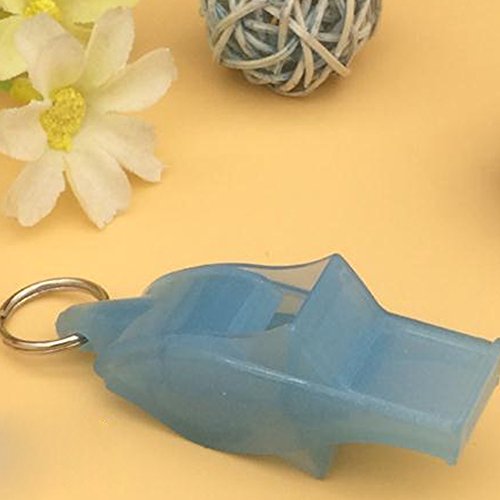 Dilwe Apito de sobrevivência, apito de árbitro esportivo premium com cordão protetor dental para sal