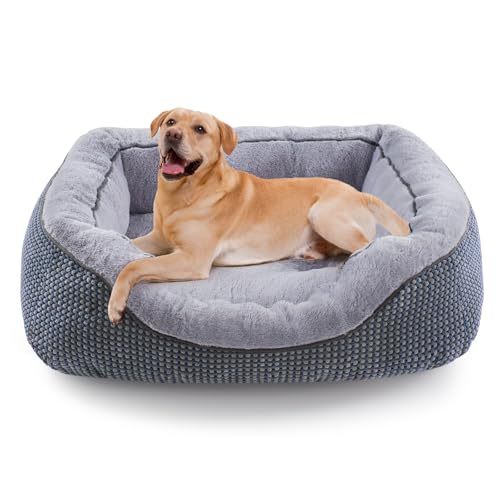 Image of INVENHO Large Dog Beds Large Sized, Washable Orthopedic Warming Soft Sleeping Durable with Anti-Slip Bottom