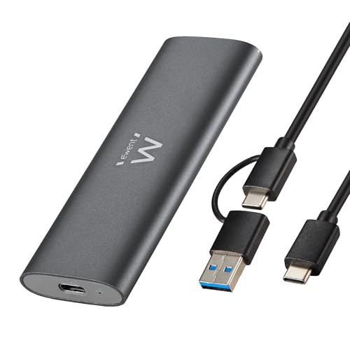 Ewent Boîtier Externe SSD M.2 NVMe & SATA USB-C