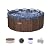 Bestway SaluSpa Toronto 5-7 Person Smart Energy-Efficient AirJet Hot Tub, Portable Outdoor Spa System, App Control, Brown – 180 Jets and 10 Jetstream Nozzles