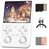 RG35XX Pro Retro Handheld Game Console 3.5-inch IPS Screen 64GB Card RG35XX Pro Linux OS Player 3200mAh Battery Compatible with Bluetooth WiFi RG35XXPro White