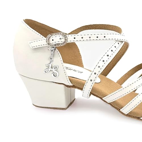 Mambo Open Toe Ballroom Shoes, 1 1/4 Heel, Rhinestone Buckle - Lacey Schwimmer - Mambo - BL300, BL3014