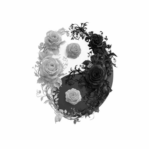 Tableau toile noir et blanc Yin Yang de style moderne pour decoration murale