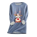 adapter frankreich wikipedia Anlass: Täglich, Lässig MODSGUE Damen Casual Print Shirt Dickes Fleece Sweatshirt Winter Rundhals Warm Soft Fashion Unterwäsche Top Strickpulli Damen
